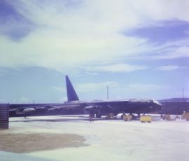B-52 at Anderson AFB, Guam. The first thing we saw that the war was real.